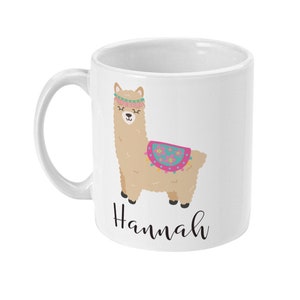 Llama Mug, Llama Gift, Personalised Mugs, Custom Mug, Personalised Gift, Personalised Cup, Coffee Mugs, Name Mug, Birthday, Cute image 3