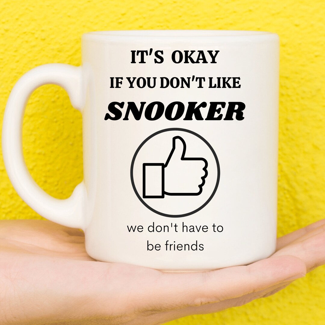Mug Snooker Warning – Cadeau Pour Passionné De Billard – Céramique, Blanc Et Multicolore