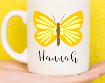 Personalised Butterfly Mug, Butterfly Gift, Butterfly Lovers, Personalised Mugs, Custom Mug, Personalised Cup, Coffee Mugs, Name Mug