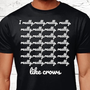 Krähe T-Shirt, Krähe T-Shirt, Geschenke für Krähenliebhaber, lustige Krähe Shirts, Krähe Top, Krähe Shirt, Krähe Motiv, Schwarze Krähe Geschenke