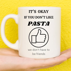 Pasta Gifts, Gifts For Pasta Lovers, Pasta Related Gifts, Pasta Themed, Pasta Enthusiast, Spaghetti, Unique Gifts, Funny Mug, Novelty Mug