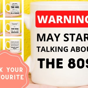 80s Gifts, 1980s Gifts, Gifts For 80s Lovers, 80s Mug, 1980 Mug, Nostalgia Gifts, Retro 80s Presents, 80s Themed, Funny 80s Birthday Mug
