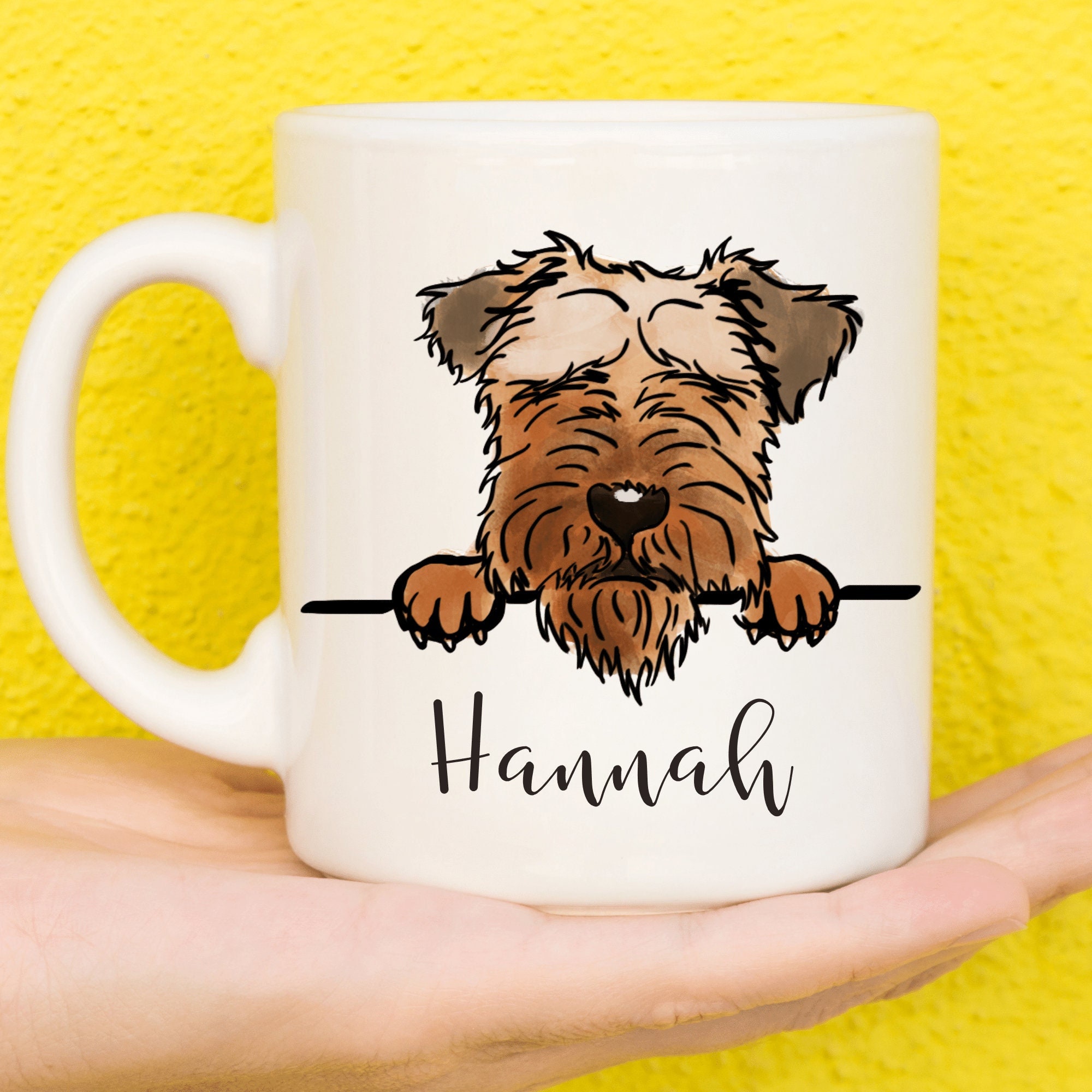 Sottobicchiere Divertente Con Welsh Terrier E Scritta 'All You Need Is Love And A Welsh Terrier', 9x9 Cm, MDF Lucido