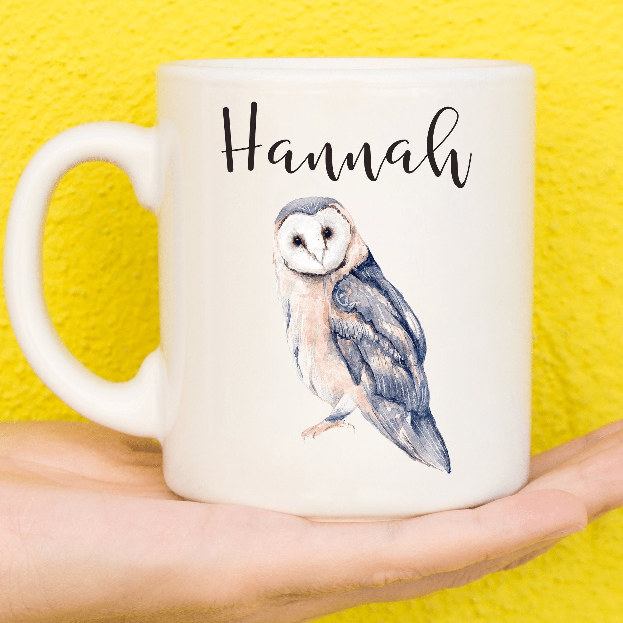 Owl Mug, Barn Owl Mug For Owl Lovers, Personalised Owl Mug, Mothers Day Gifts For Women & Girls,