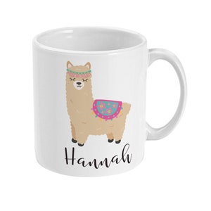 Llama Mug, Llama Gift, Personalised Mugs, Custom Mug, Personalised Gift, Personalised Cup, Coffee Mugs, Name Mug, Birthday, Cute image 2
