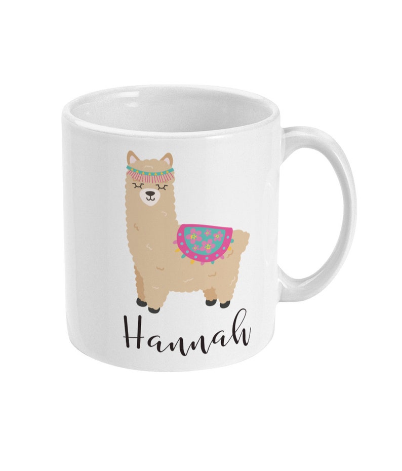 Llama Mug, Llama Gift, Personalised Mugs, Custom Mug, Personalised Gift, Personalised Cup, Coffee Mugs, Name Mug, Birthday, Cute image 2