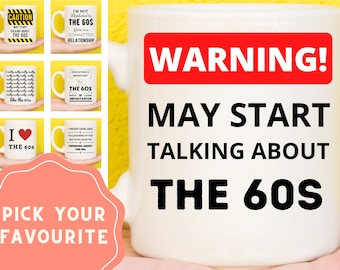 60s Gifts, 1960s Gifts, Gifts For 60s Lovers, 60s Mug, 1960 Mug, Nostalgia Gifts, Retro 60s Presents, 60s Themed, Funny 60s Birthday Mug