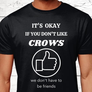 Krähe T-Shirt, Krähe T-Shirt, Geschenke für Krähenliebhaber, lustige Krähe Shirts, Krähe Top, Krähe Shirt, Krähe Motiv, Schwarze Krähe Geschenke