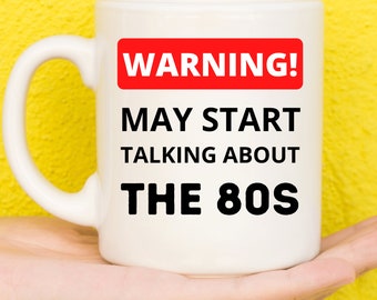 Regalos de los años 80, regalos temáticos de los 80, regalos de la nostalgia de los 80, regalos retro de los años 80, artículos de los 80, taza icónica de los años 80, regalos para papá, regalos para el abuelo, taza divertida