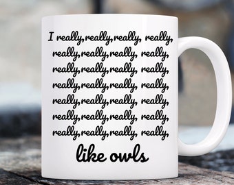 Regalos de búho, regalos para los amantes del búho, búhos temáticos presenta, búhos, búho cosas, búho cosas, único, amantes de los animales, taza de novedad, taza divertida