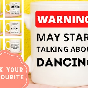 Dancing Gifts, Dance Gifts, Dancing Mug, Dance Mug, Gifts For Dancers, Dance Lovers Mug, I Love Dancing, Funny Dance Themed Presents