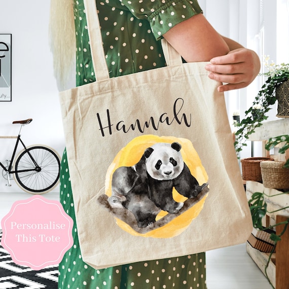 Lindo bolso panda bolso personalizado para los amantes del panda
