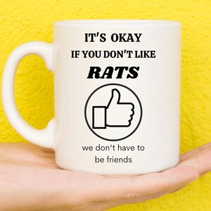 Gifts For Rat Lovers, Rat Themed Presents, Rat Gifts, Rats, Rat Mug, Rat Owners, Animal Lovers, Novelty Mug, Funny Mug