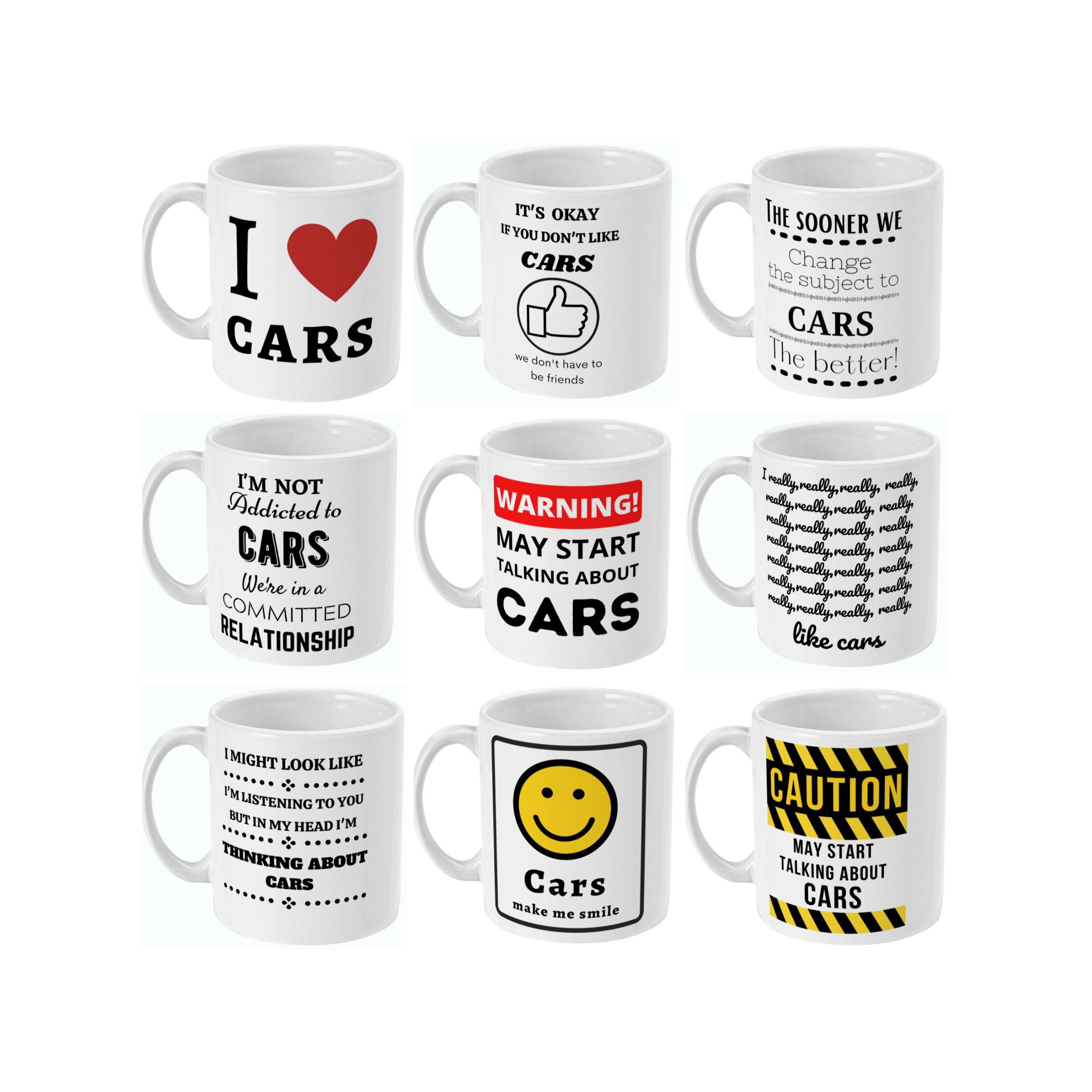 Car Mug, Gift For Car Lover, Thinking About Cars, Car Coffee Mug, Gift For  Him, Car Lover Gift, Funny Mugs, Dad Mug, Father's Day Gift, RED