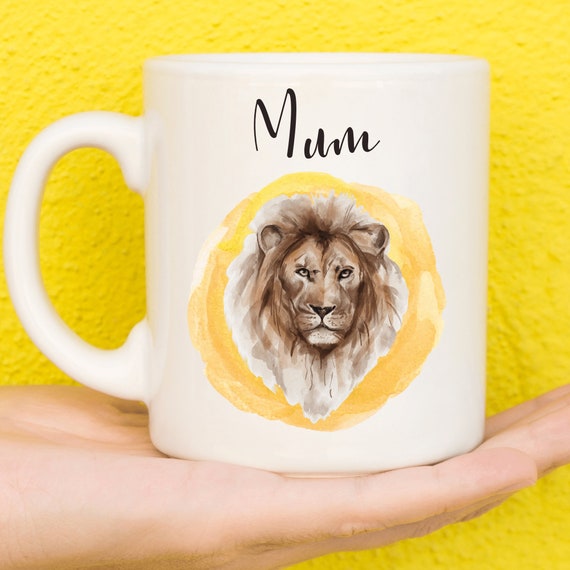 Lion Mug Mug for Lion Lovers Personalised Animal Mug - Etsy Lion Mug Mug for Lion Lovers Personalised Animal Mug - Etsy
