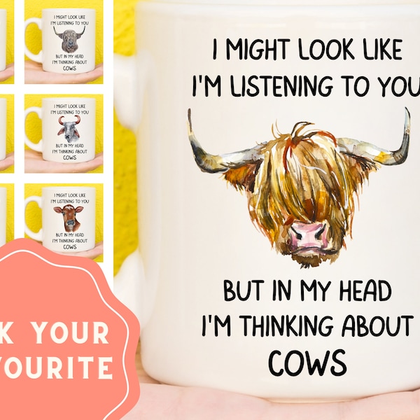 Highland Cow Mug, Cow Gift, Gift for Cow Lovers, Funny Cow Mug, Highland Cow Gift, Cow themed, Cow Stuff, Cow Presents, Gifts for Men, Him