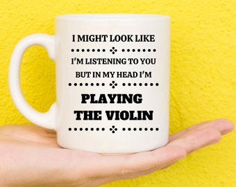 Violin Gifts, Violin Themed Gifts, Violin Mug, Musician Mugs, Gifts For Violin Teacher, Violin Student, Coffee Mugs, Funny Mugs, Music Gifts