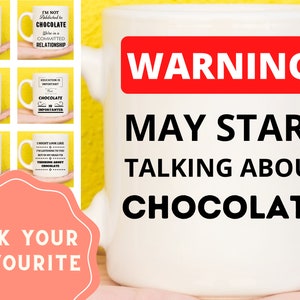 Chocolate Gifts, Chocolate Mug, Chocolate Lovers Mug, Gifts For Chocolate Eaters, Foodie Gifts, Food Gifts For Him & Her, I Love Chocolate