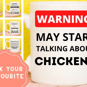 Chicken Gifts, Chicken Mug, Gifts For Chicken Lovers, Chicken Stuff, Chicken Themed Gifts, Chicken Presents, Funny Chicken Mug
