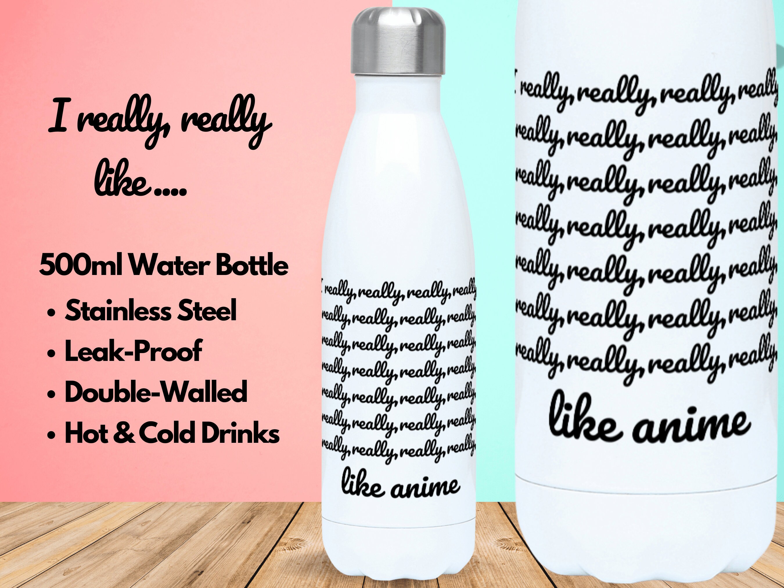 I Really Like Anime Water Bottle Vacuum Insulated Stainless - Etsy I Really Like Anime Water Bottle Vacuum Insulated Stainless - Etsy