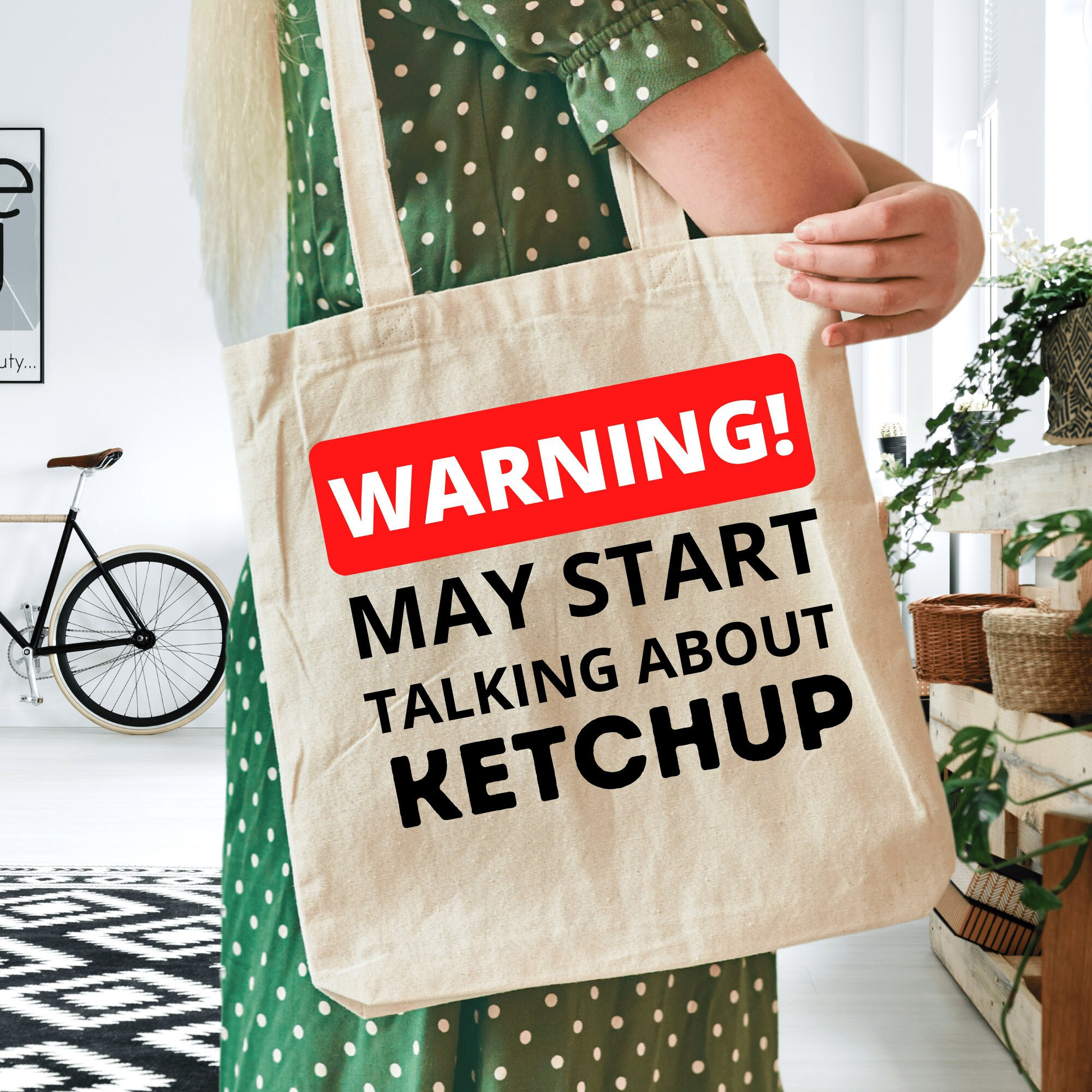 Ketchup Tote Bag, Tote Bag For Ketchup Lovers, Ketchup Gifts, Ketchup  Theme, Reusable Shopping Bag, Mothers Day Gifts For Women, Birthday, image size:2000x2000