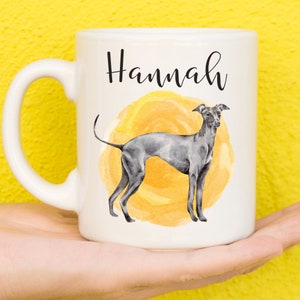 Greyhound Mug, Mug For Greyhound Lovers, Personalised Dog Mug, Mothers Day Gifts For Women & Girls, Greyhound Gifts, Name Mug, Birthday, Mum