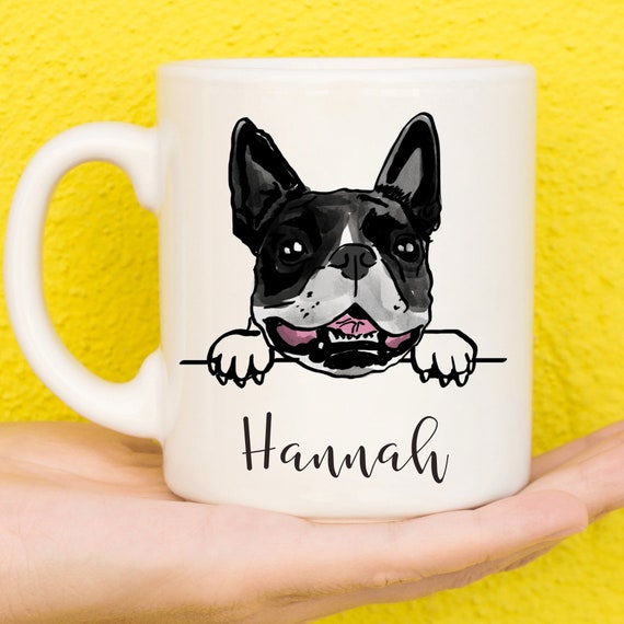 Boston Terrier Mug Mug For Boston Terrier Lovers Personalised Dog Mug Mothers Day Gifts For Women Girls Boston Terrier Gifts Name Mug