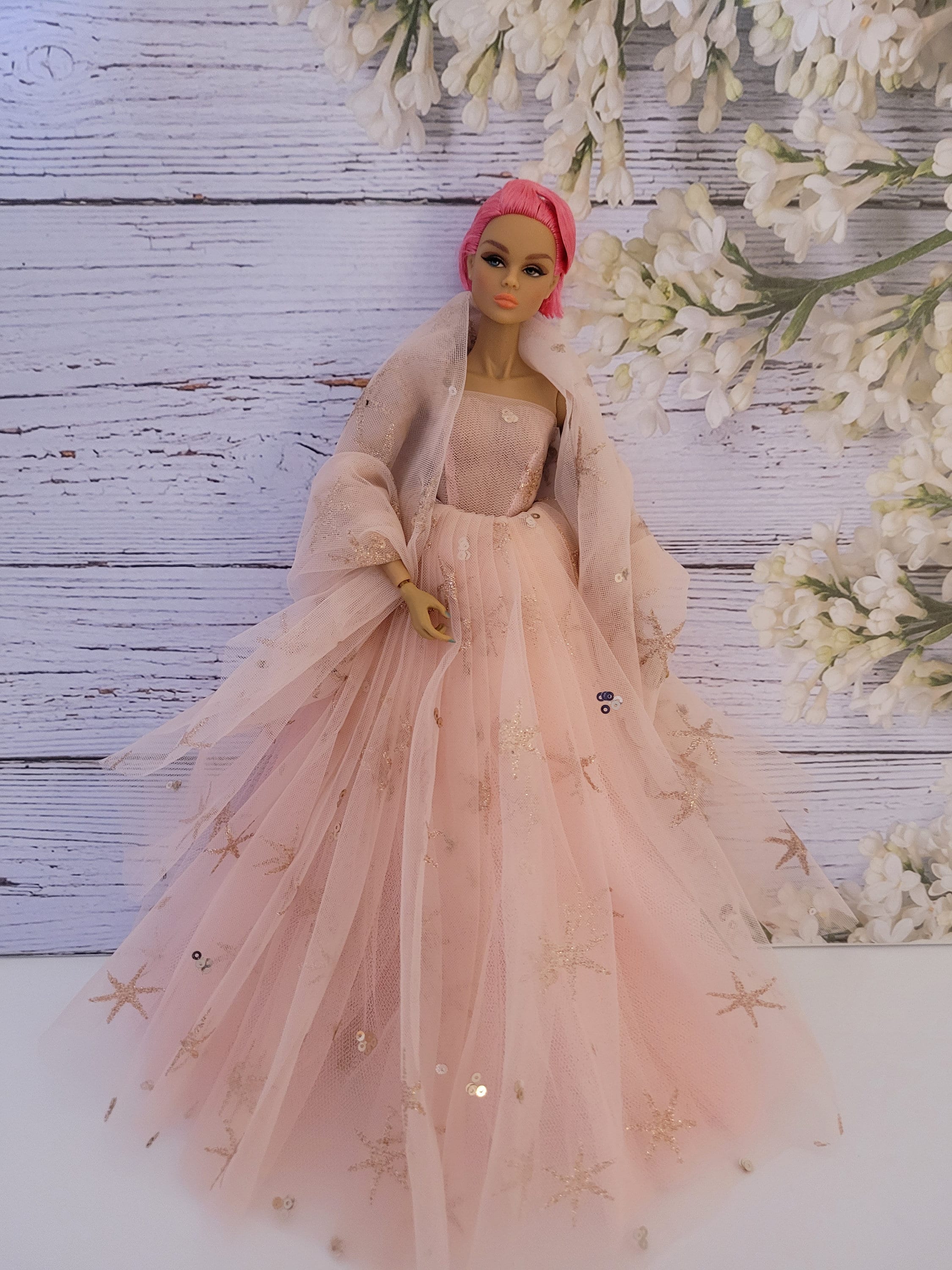 Barbie doll style gown hotsell