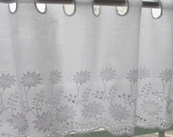 1y Cotton Embroidered lace Window Valance curtain yh1425 laceking2013 90x33cm