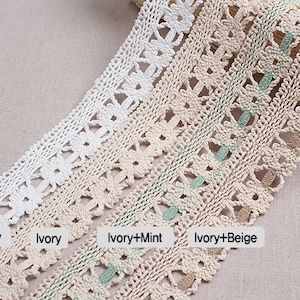 1Yds Crochet Vintage Style wedding Cotton lace 1.4"(3.5cm) yh017 laceking2013