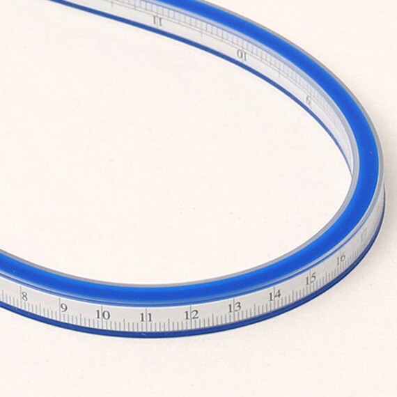 30/40/50/60/75/90CM Plastic Flexible Curve Ruler Bending Ruler OEM Plastic For Art Painting & Engineering Design Blue Ruler
