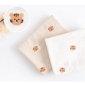 Premium Quality Cotton Fabric by the Yard embroidery Solid Washed Fabric 44" Wide CM Tiger Laceking made in Korea
