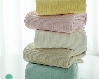 Quilted Cotton Triple Gauze Cotton Fabric by the Yard 59" Extra Wide Crinkled Muslin CM oily Soft Breathable Baby Fabric made in Korea