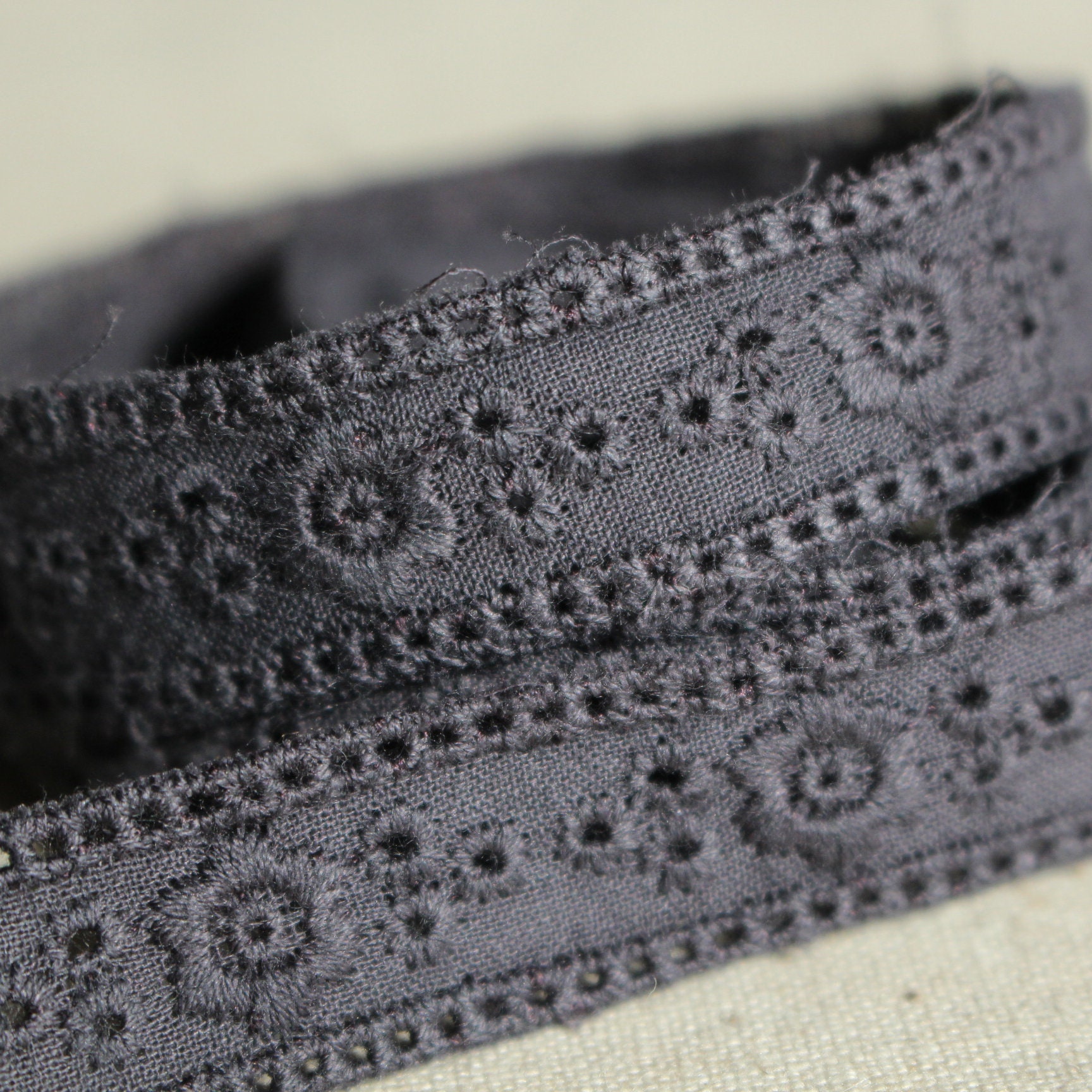 14Yds Broderie Anglaise Katoen Oogje Kant Trim 6cm YH1489 Kleur: wit