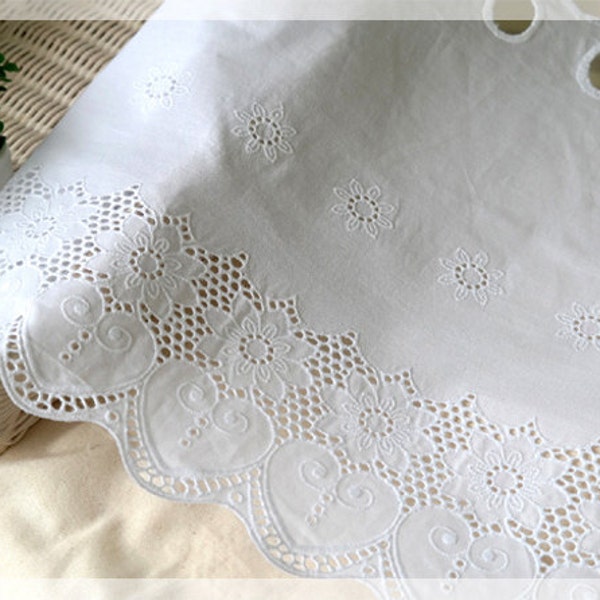 1y Vintage Embroidered cotton lace Window Valance curtain yh1502 36"x13"(90x34cm) laceking2013