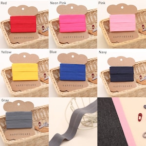 20mm Wide Flat Elastic Lycra Band Folding Band 180cm Trim Colorful Binding Rubber Band Gummiband