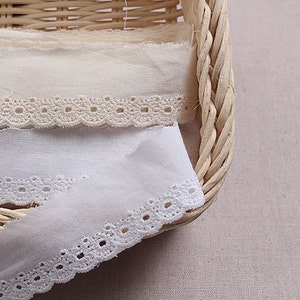 Premium Quality 10+free4Yds Broderie Anglaise cotton eyelet lace trim 1.2(3cm) YH956 laceking2013