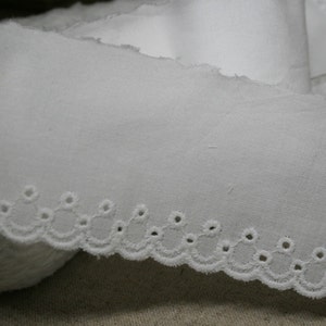 10 free 4yds Broderie Anglaise Eyelet lace trim White 1.84.5cm YH1479 laceking2013 made in Korea image 2