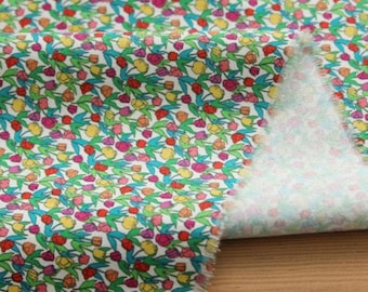 Cotton Fabric Tulip Fabric by the Yard 44" Wide Cozy Tulip Pattern
