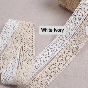 Premium Quality 2yds Broderie Anglaise vintge wedding ribbon cotton lace Crochet Trim 1.2"(3cm) YH031 laceking2013 made in Korea