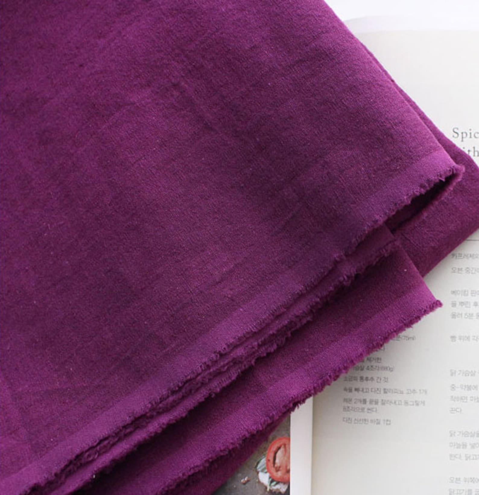 100 Washed Linen Fabric Solid by the Yard 60 Wide Etsy