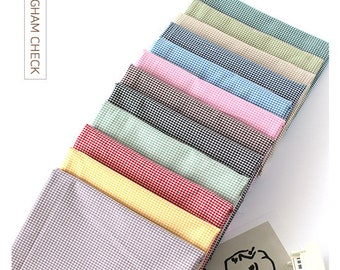 Premium Quality Cotton Fabric by the Yard 2mm Gingham Check Fabric 44&quot; Wide CM Casual Retro 2mm Gingham Check Laceking made in Korea