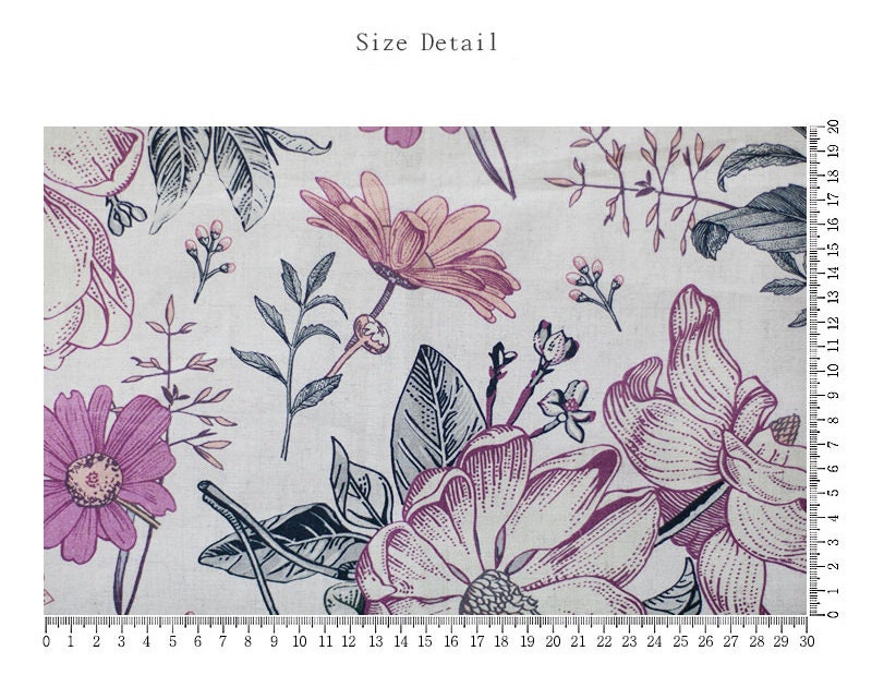 Premium Quality Linen Fabric by the yard Flower Fabric Etsy