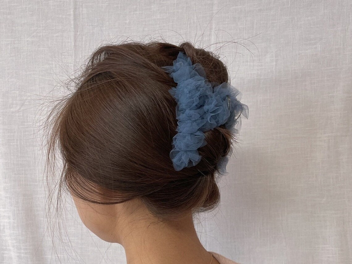 Premium Quality Ribbon Wrapped Hair Claw Clip Large Twisted Etsy