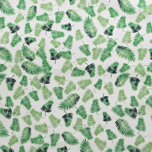 Cotton Fabric Leaf Fabric by the Yard 44&quot; Wide Cozy Petit Parm Leaf