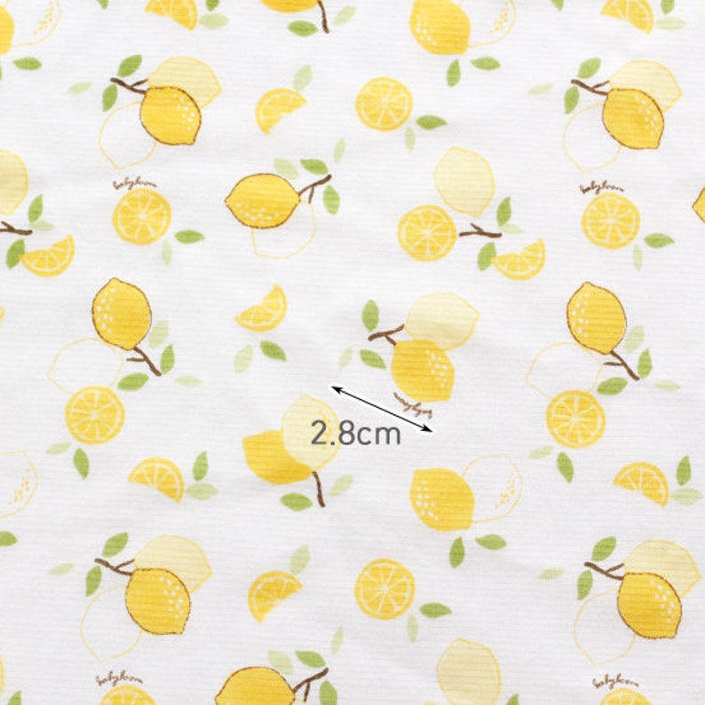 Lemon Cotton Knit Single Fabric by the Yard 73 Wide MR Lemon