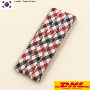 3yds Bias Tape England Check Cotton trim 15mm Check mask bias colour double fold laceking2013
