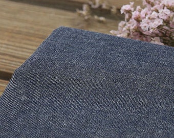 Washed denim solid cotton Fabric by the Yard 60" Wide Cozy denim solid