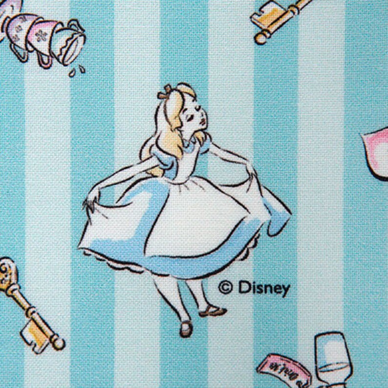 Disney Cotton Fabric by the Yard Alice Character Fabric Etsy