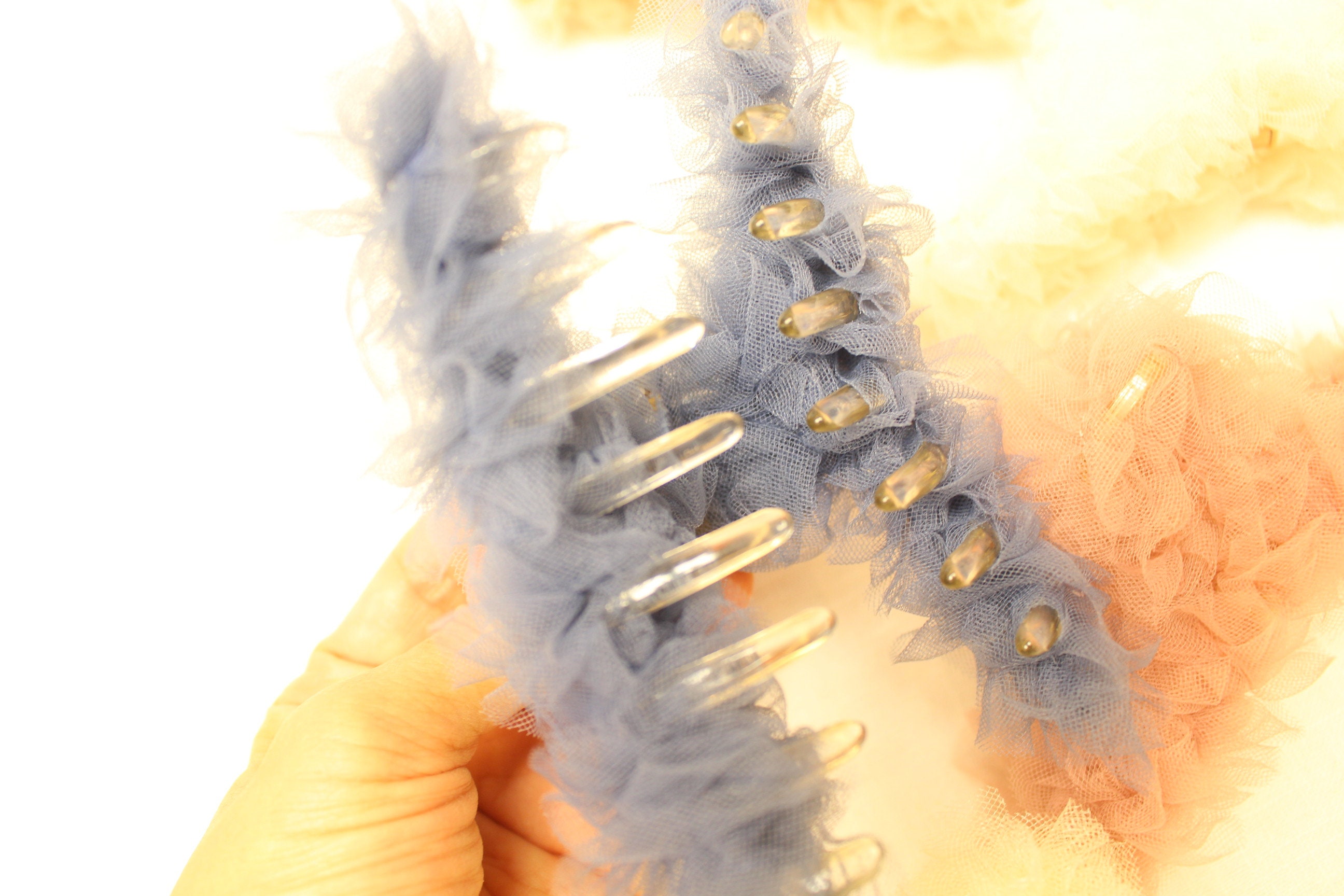 Premium Quality Ribbon Wrapped Hair Claw Clip Large Twisted Etsy UK